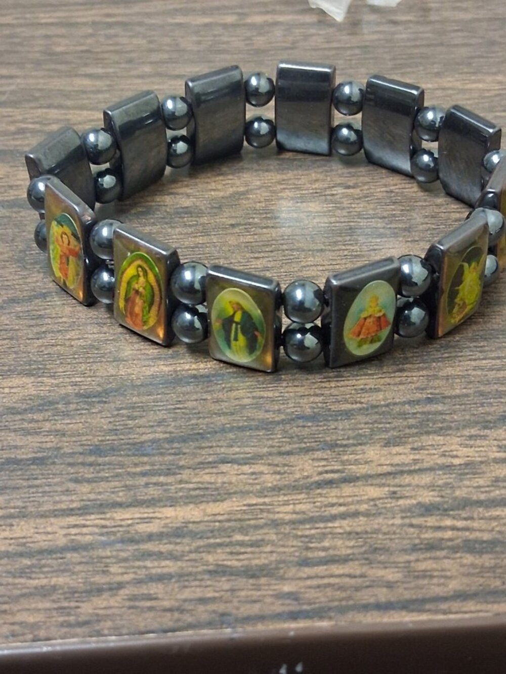 Guardian Angel Hematite Stretch Bracelet Angel's Bracelet